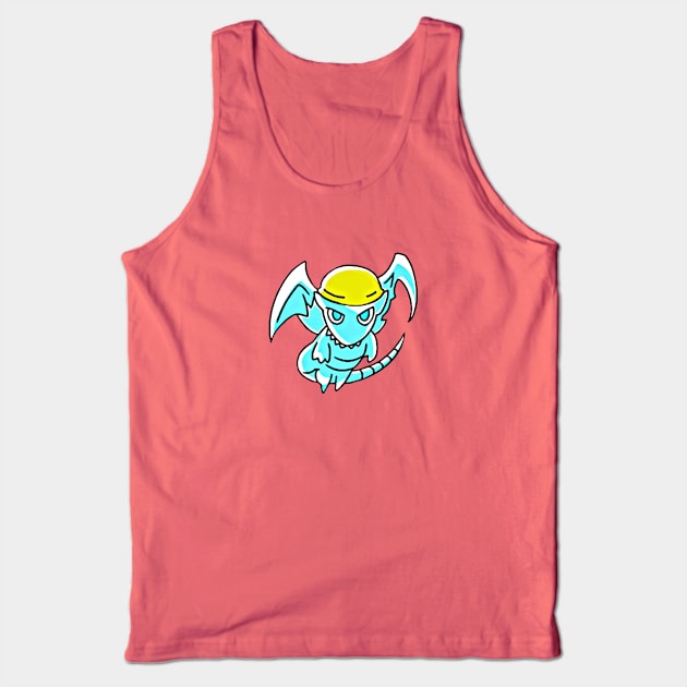 Blue Maintenance Dragon Tank Top by Javier Casillas